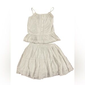 Polo by Ralph Lauren White Skirt and Top Set